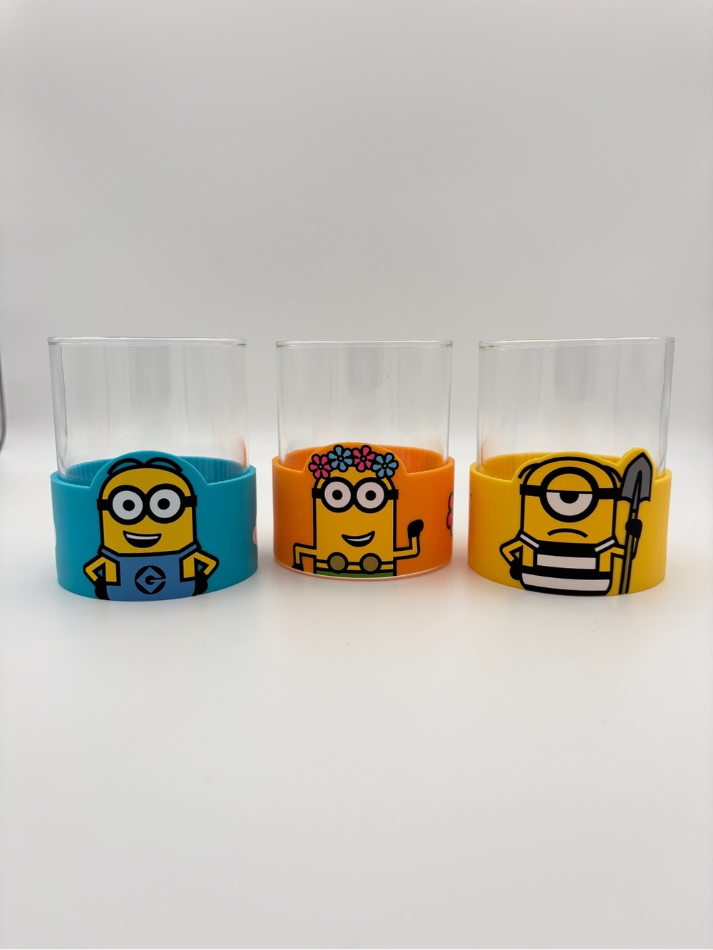 MINIONS DRINKING GLASSES 2017 MCDONALD'S UNIVERSAL STUDIO DESPICABLE ME 3 MOVIE